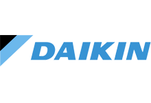 Логотип Daikin - ведущего производителя кондиционеров и климатической техники, символизирующий инновации, качество и энергоэффективные решения в области климат-контроля.