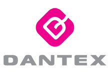 Логотип Dantex - производителя инновационной упаковочной техники и оборудования для пищевой и непищевой промышленности.